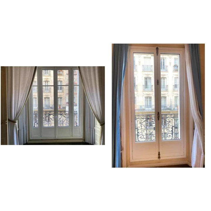 Fenêtres en chêne blanc avec réinstallation de l'ancienne crémone à PARIS (75000)